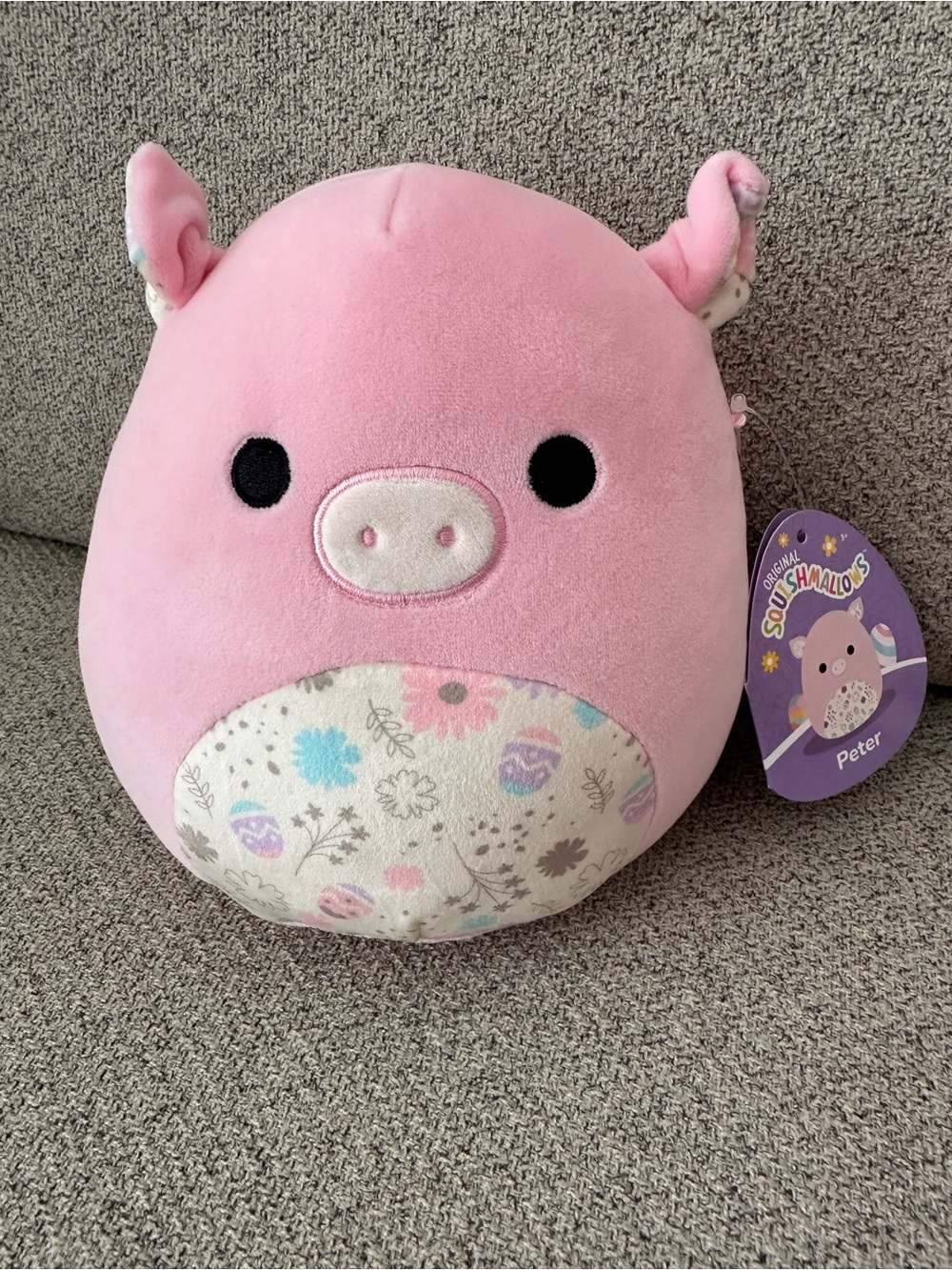 Nwt 🐷8" PETER the pig with floral tummy - Easter Spring 2023 Excl Squishmallow
